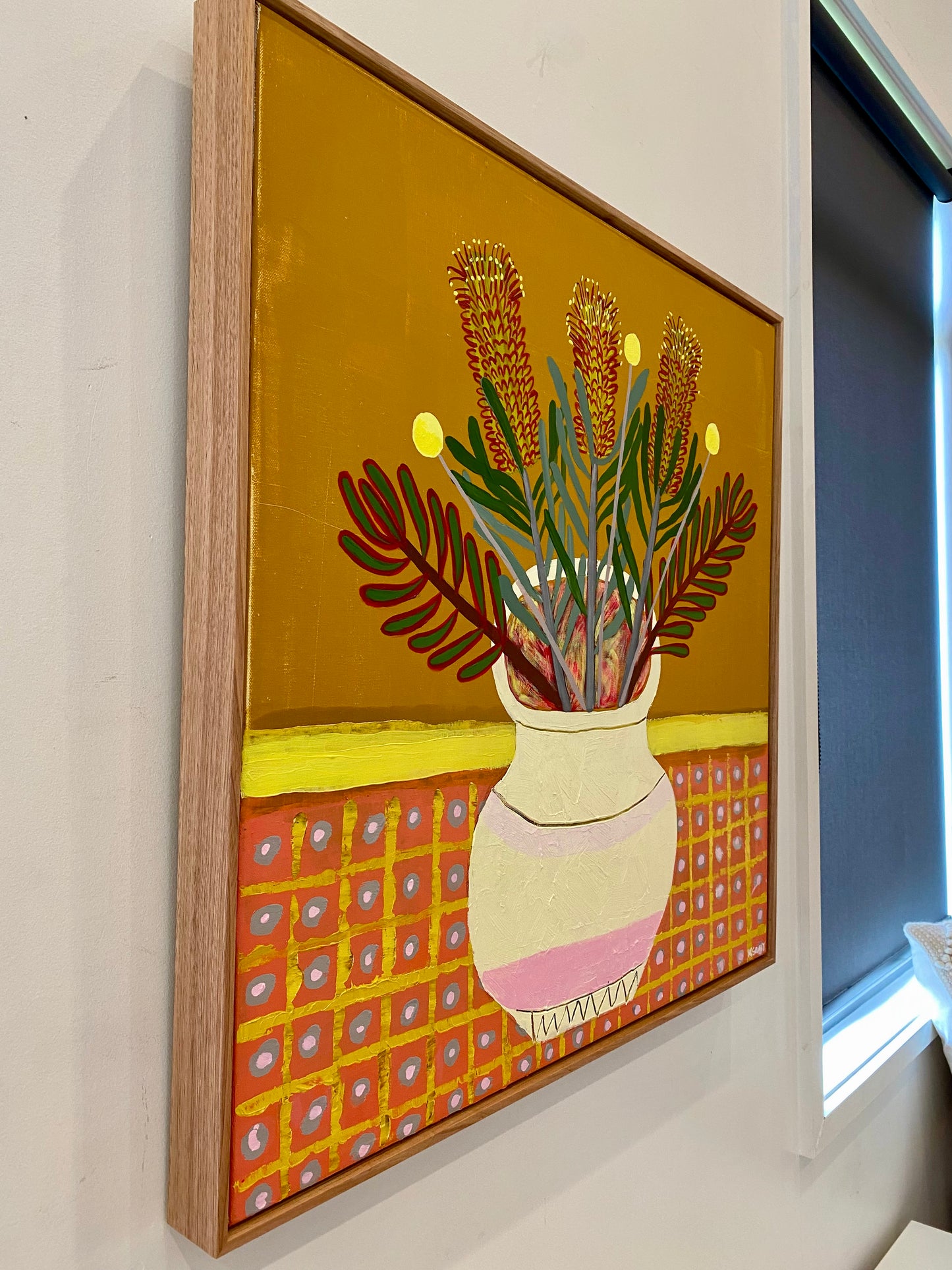 Pink Vase with Natives