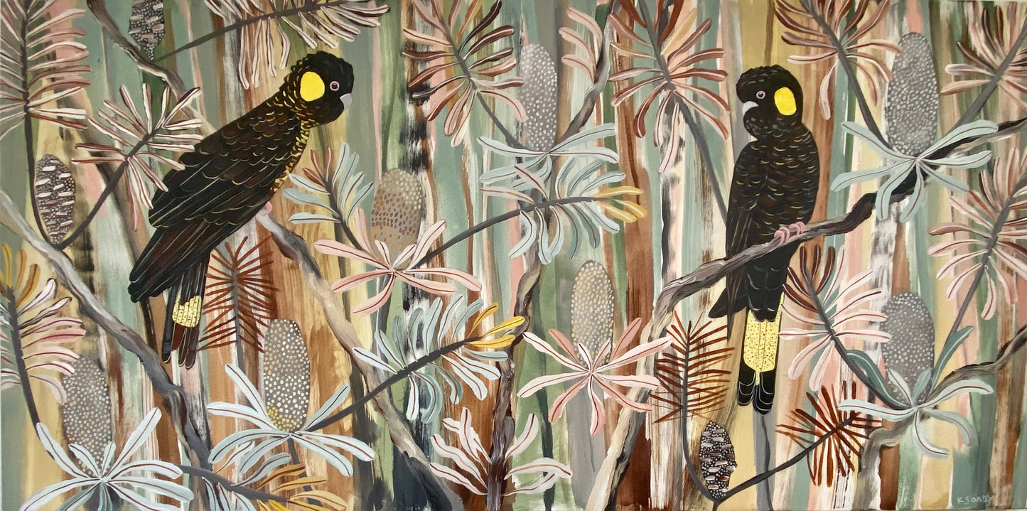Autumn Black Cockatoos Commission