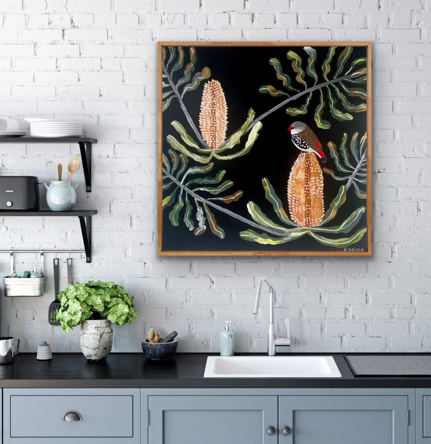Firetail and Banksias #1