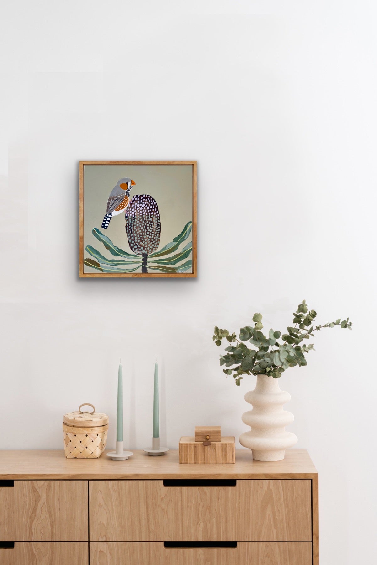 Zebra Finch & Banksia #3