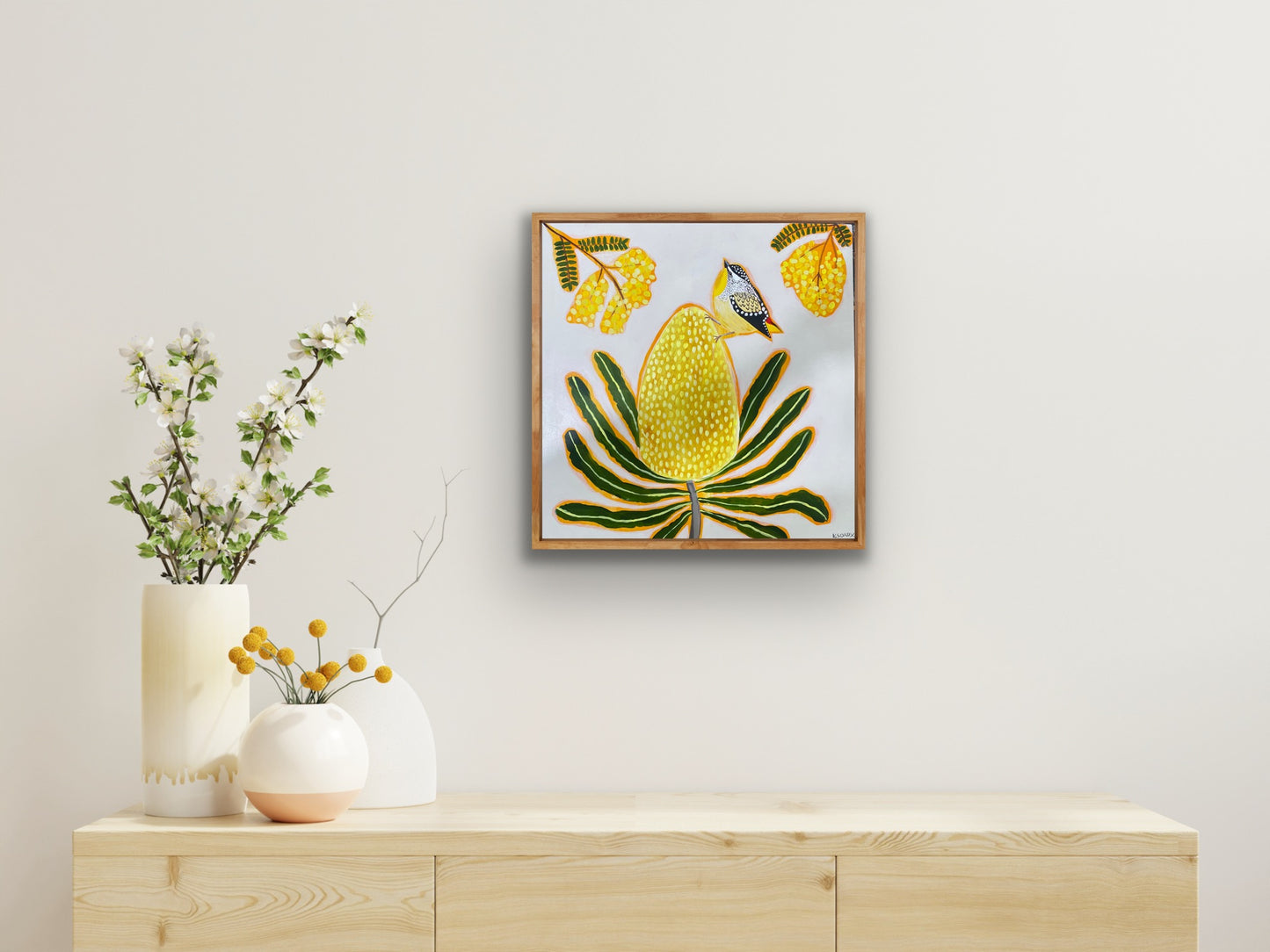 Pardalote and banksia #2