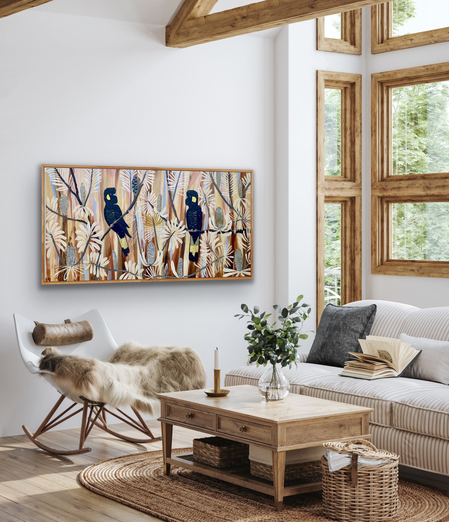 Black Cockatoos in Afternoon Light