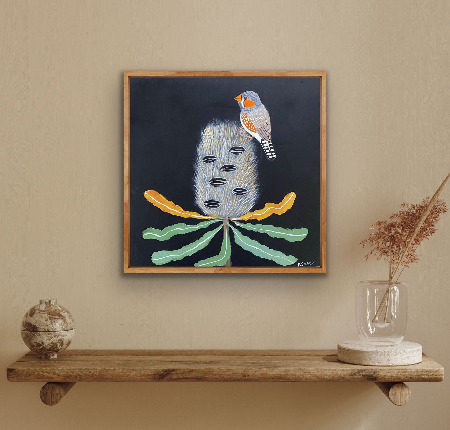 Banksia & Zebra Finch