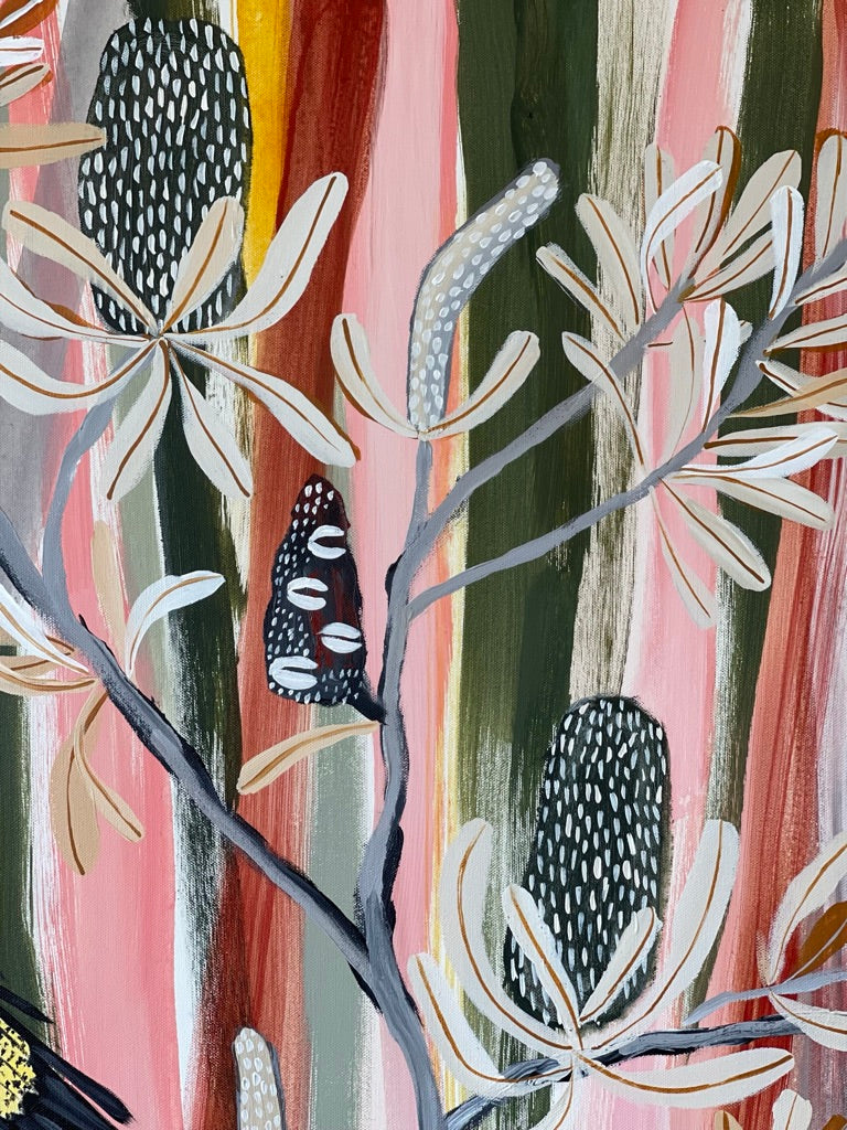 Desert Banksia and Black Cockatoos