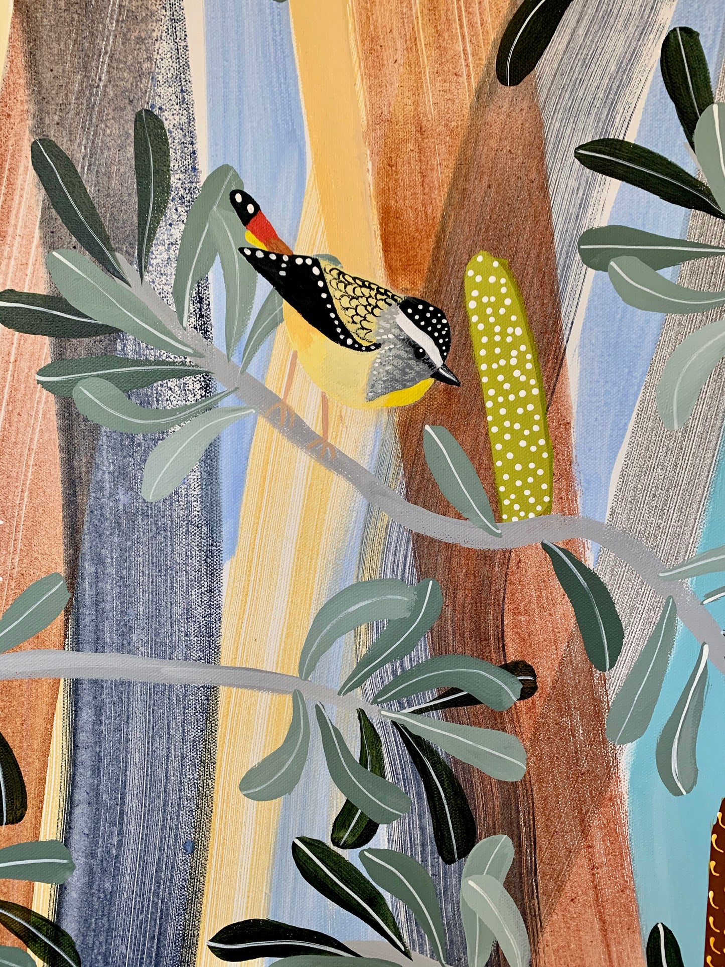 Pardalotes in the Banksia