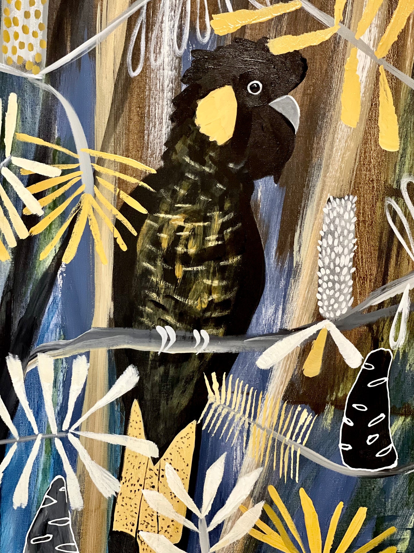 Dusk Black Cockatoos