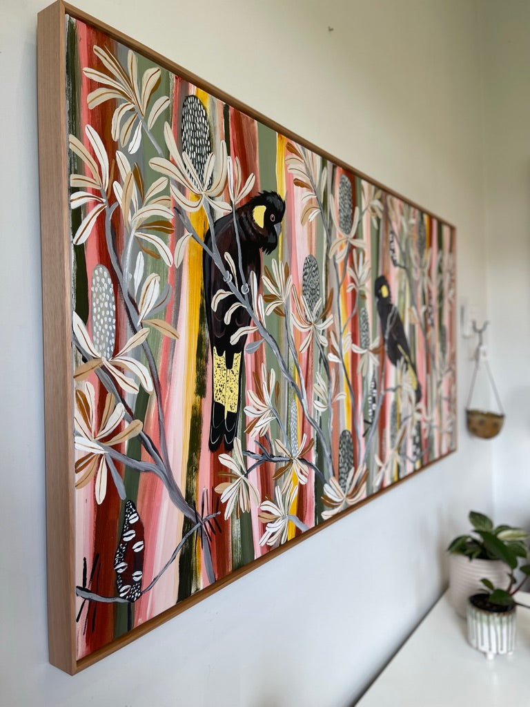 Desert Banksia and Black Cockatoos