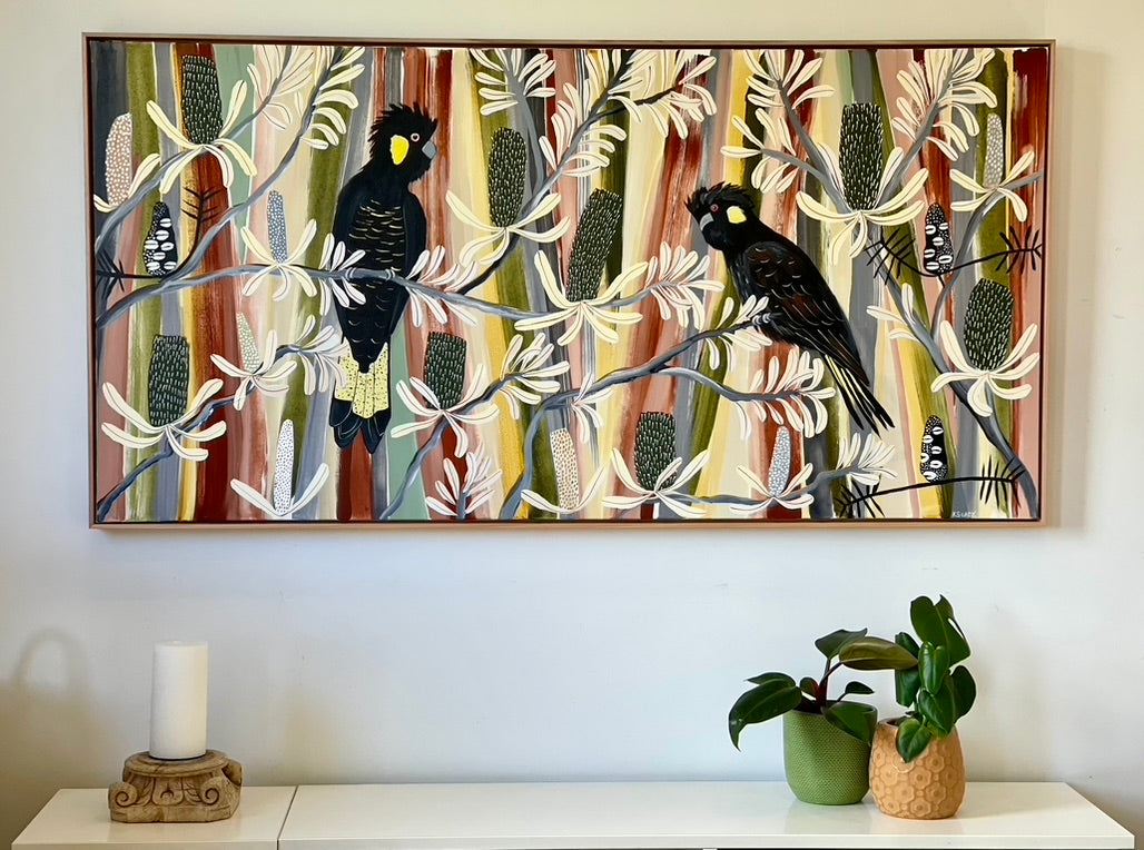 Desert Banksia and Black Cockatoos #2