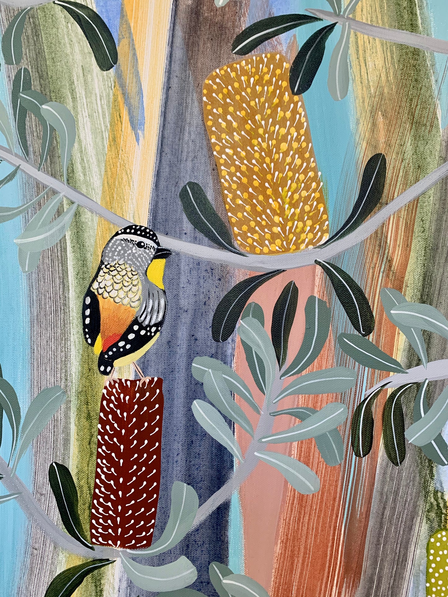 Pardalotes in the Banksia