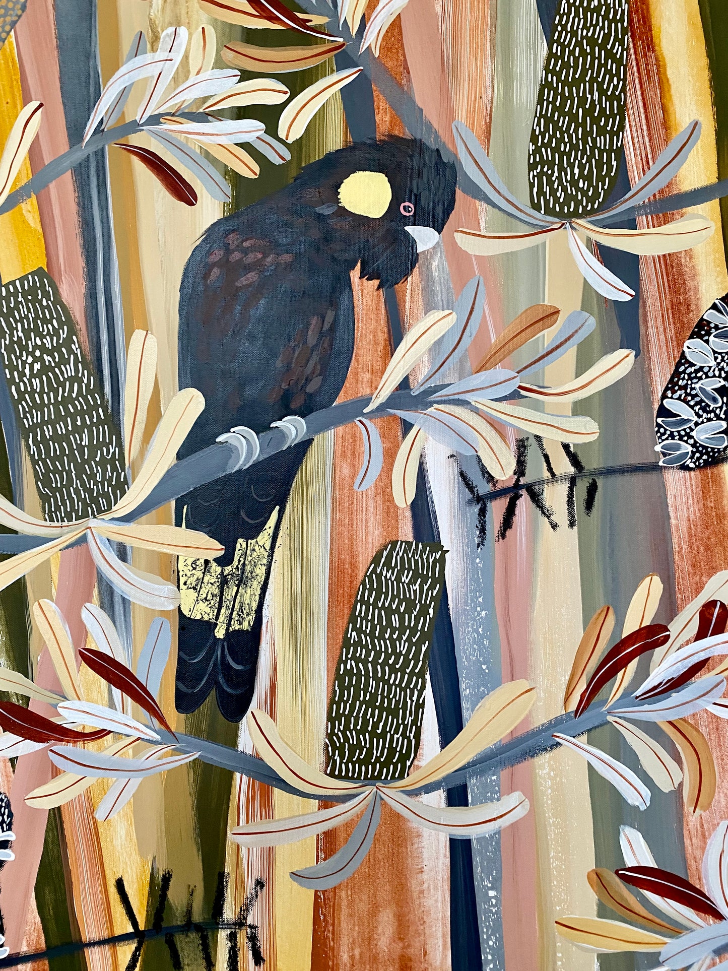 Desert Banksia with Black Cockatoos - Central Coast 2022