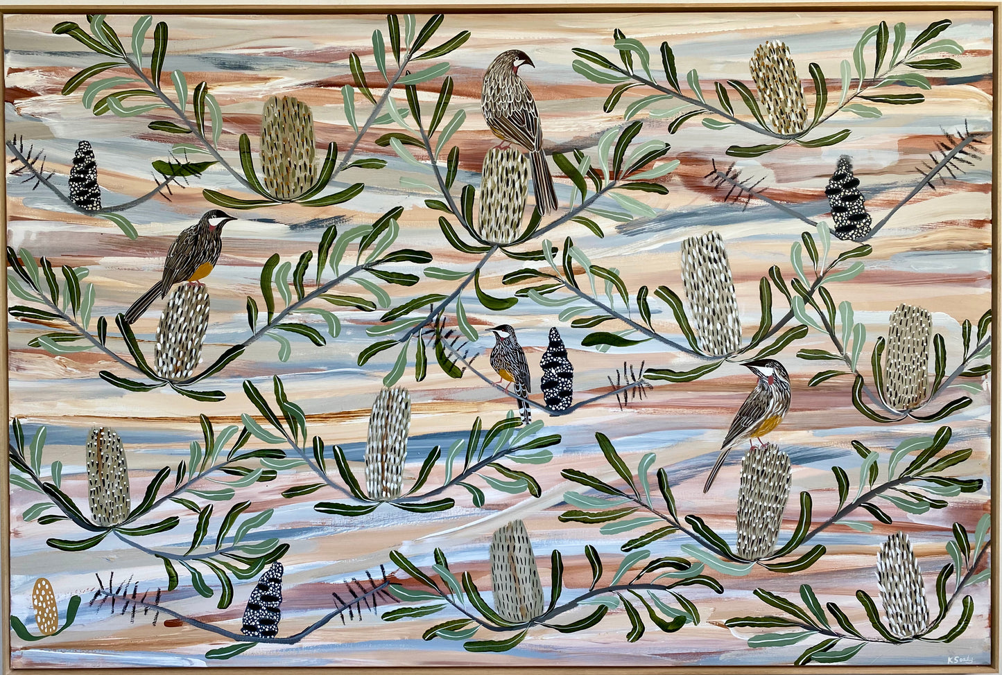 Desert Native with Wattlebirds - Sydney