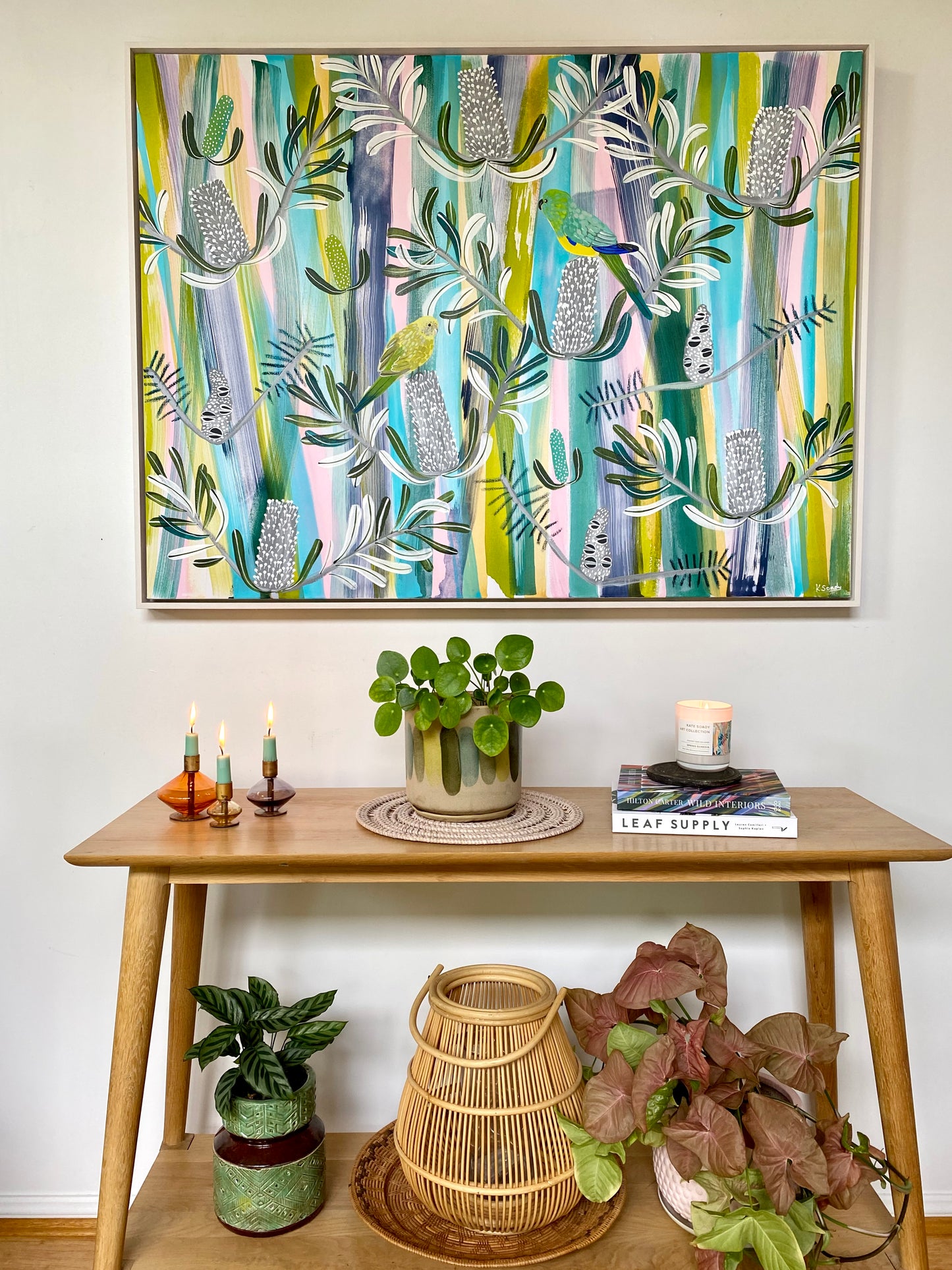 Spring Banksia and Parrots