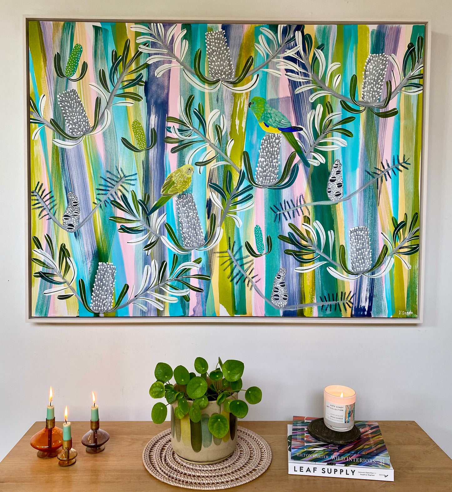 Spring Banksia and Parrots