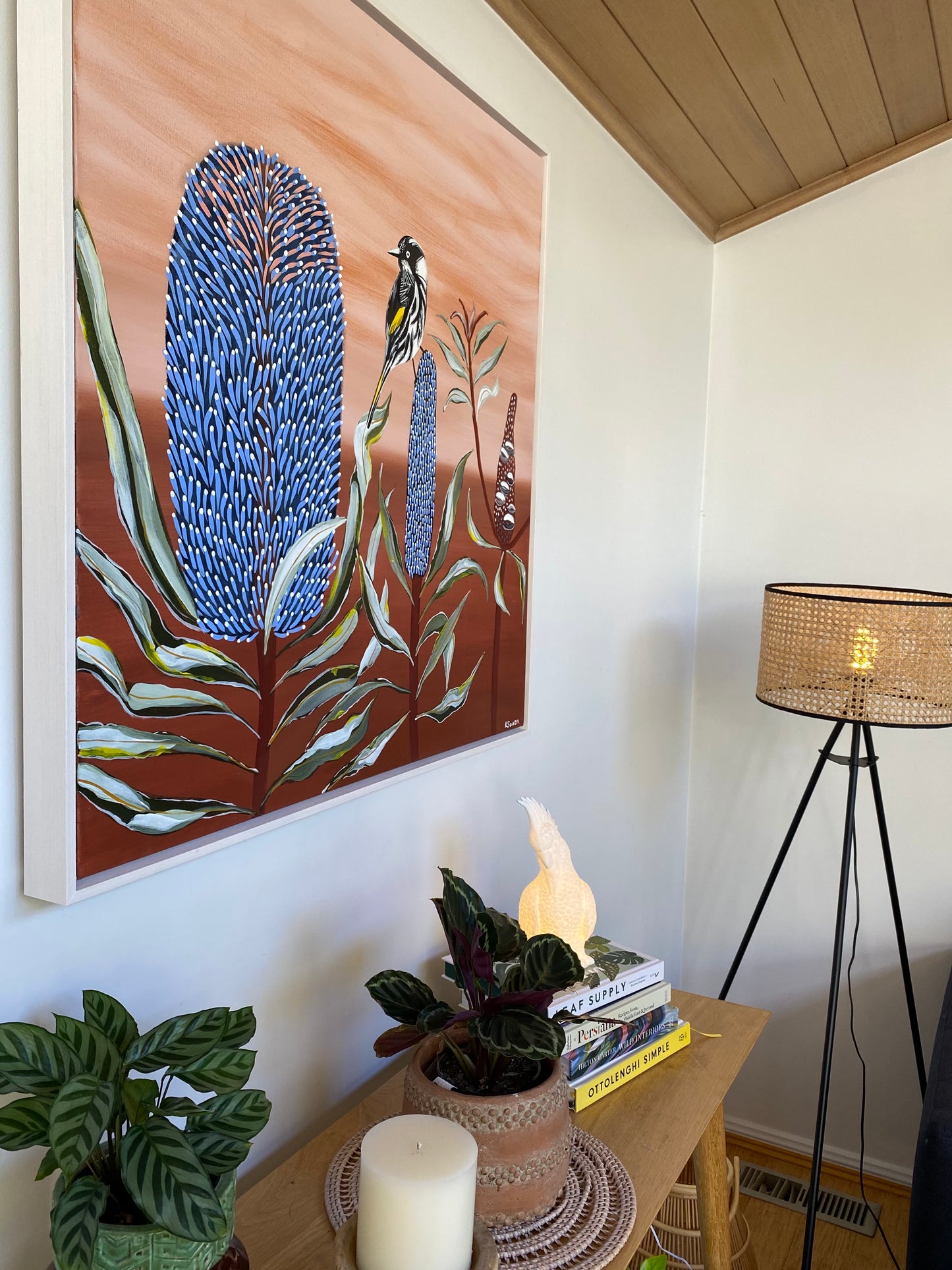 Blue Banksia & Honeyeater