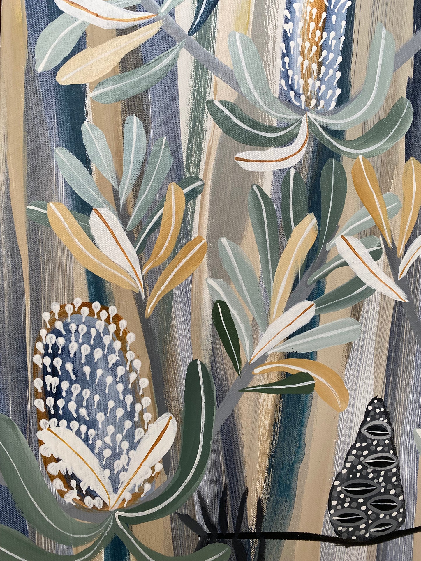 Banksia and Satin Bower Bird