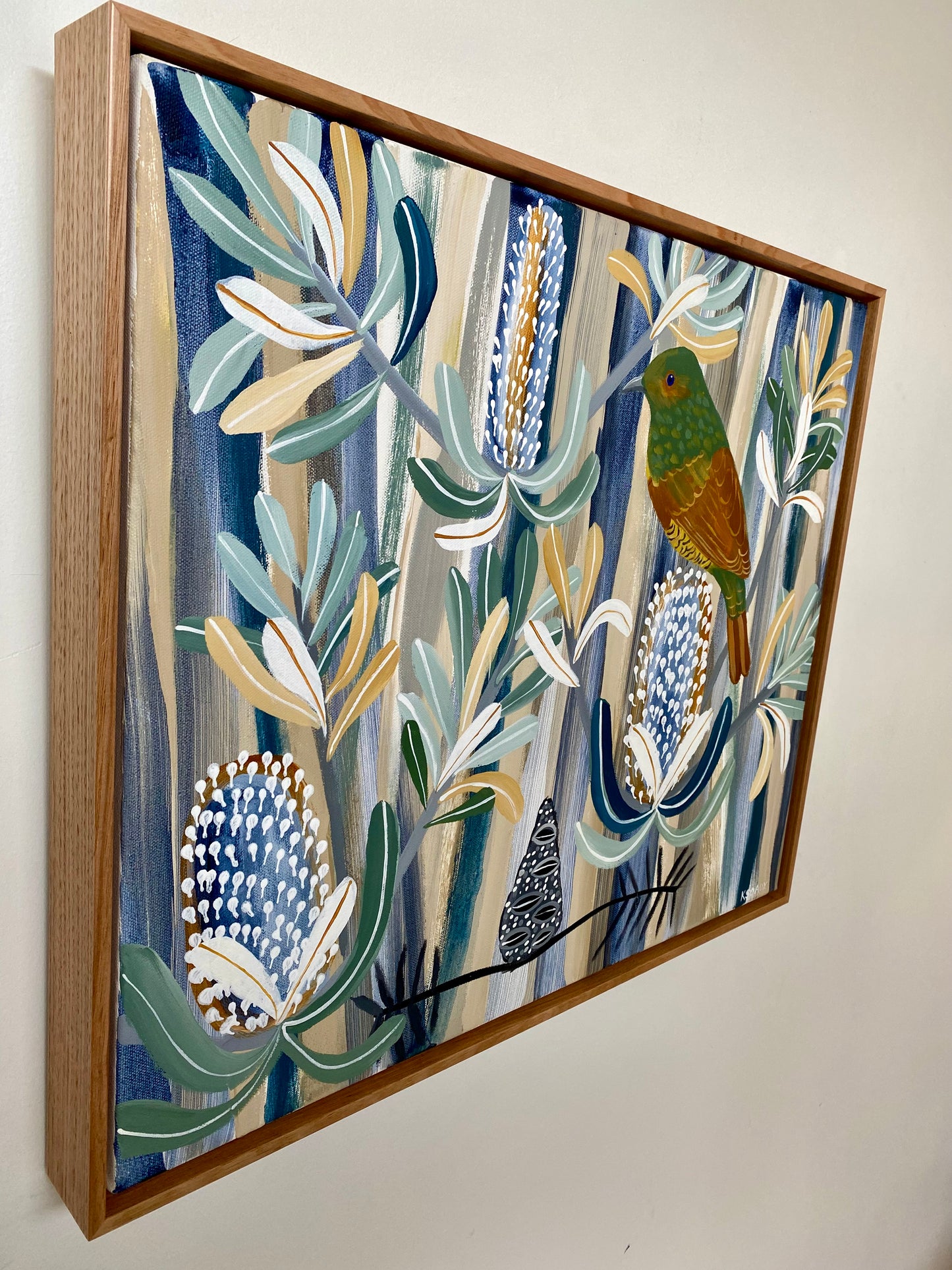Banksia and Satin Bower Bird
