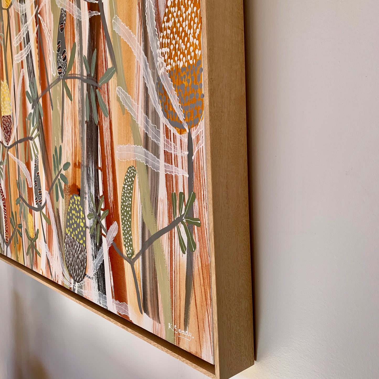 Bright Day Banksia #1 - framed in Oak