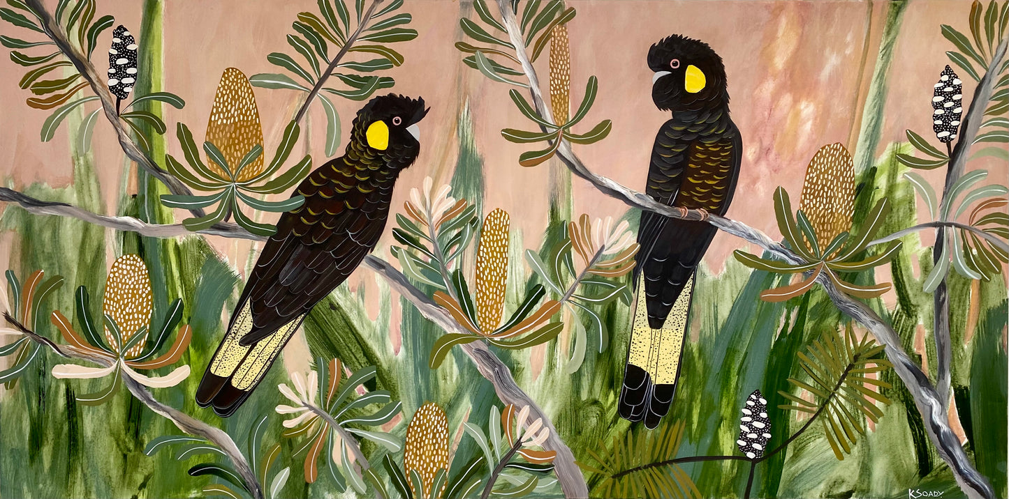 Black Cockatoos at Golden Hour #2