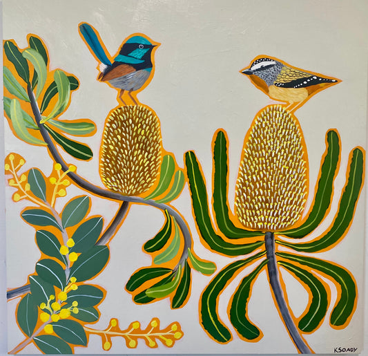 Fairy Wren and Pardalote in the Natives #2