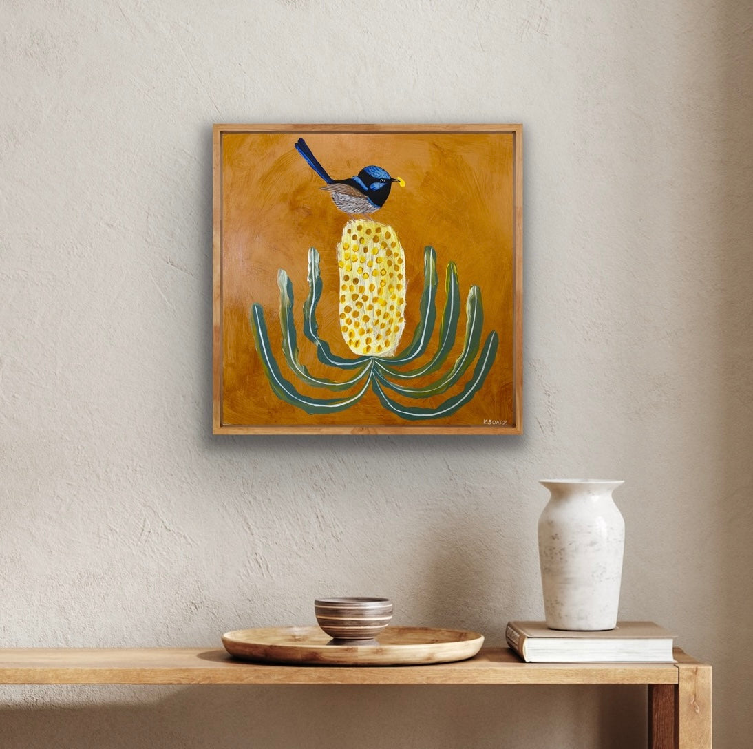 Fairy Wren and Banksia #3