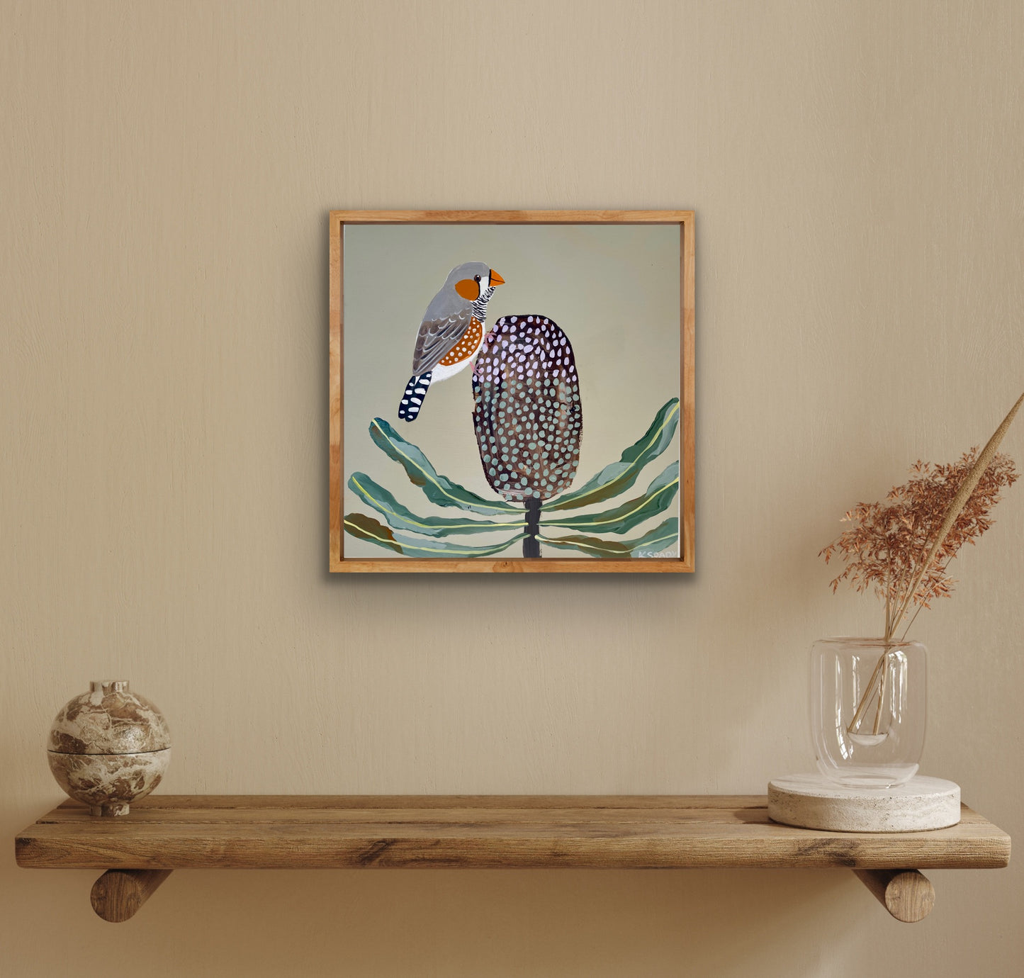 Zebra Finch & Banksia #3