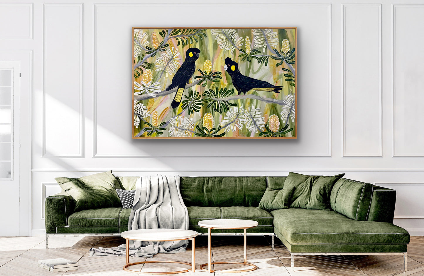 Black Cockatoos in Spring