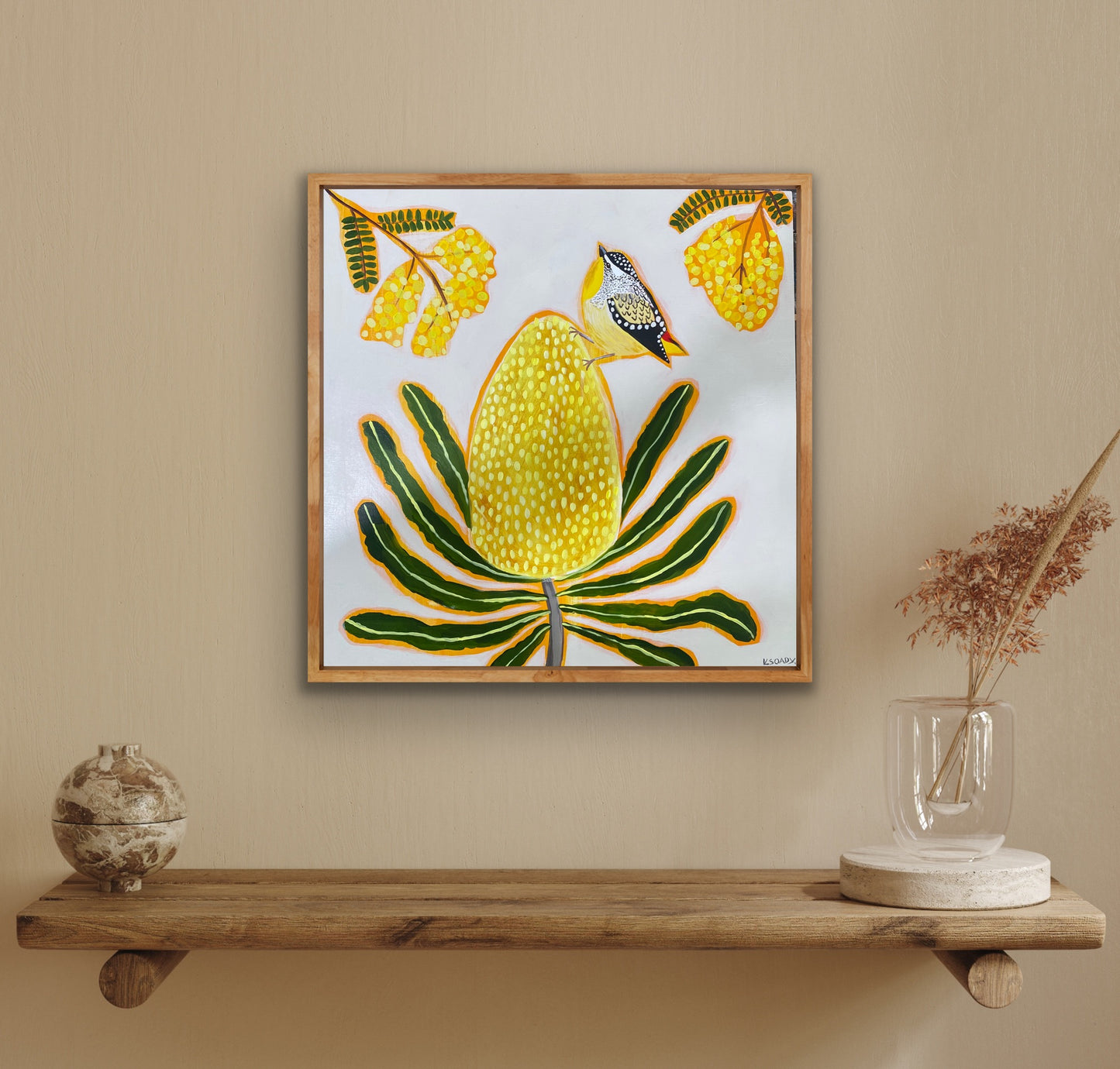 Pardalote and banksia #2