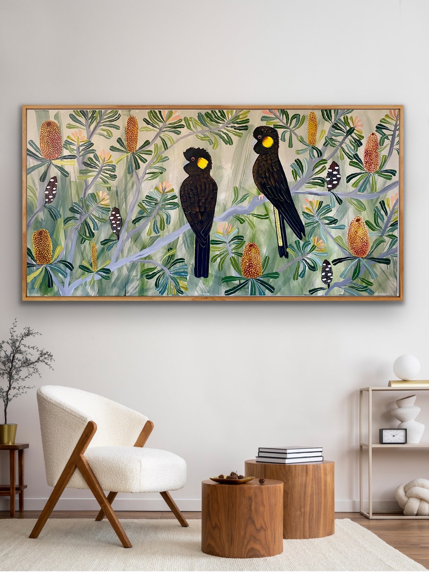 Black Cockatoos in Autumn