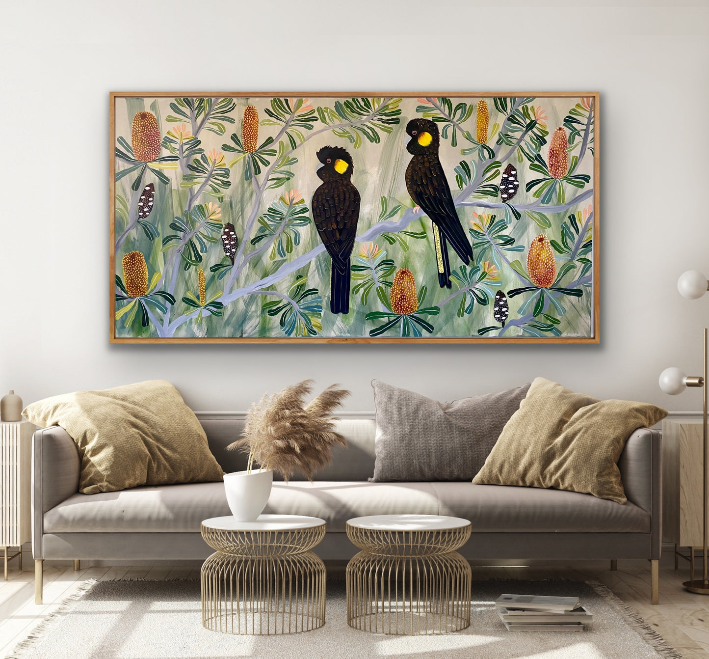 Black Cockatoos in Autumn