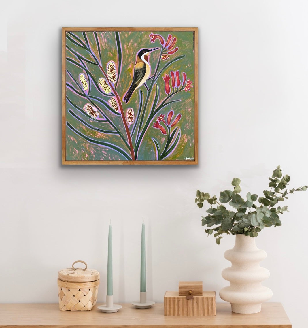 Hakea, Kangaroo Paw and Honeyeater