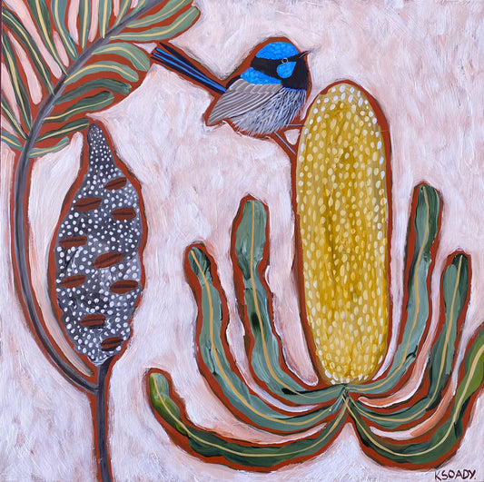 Fairy Wren and Banksia #9