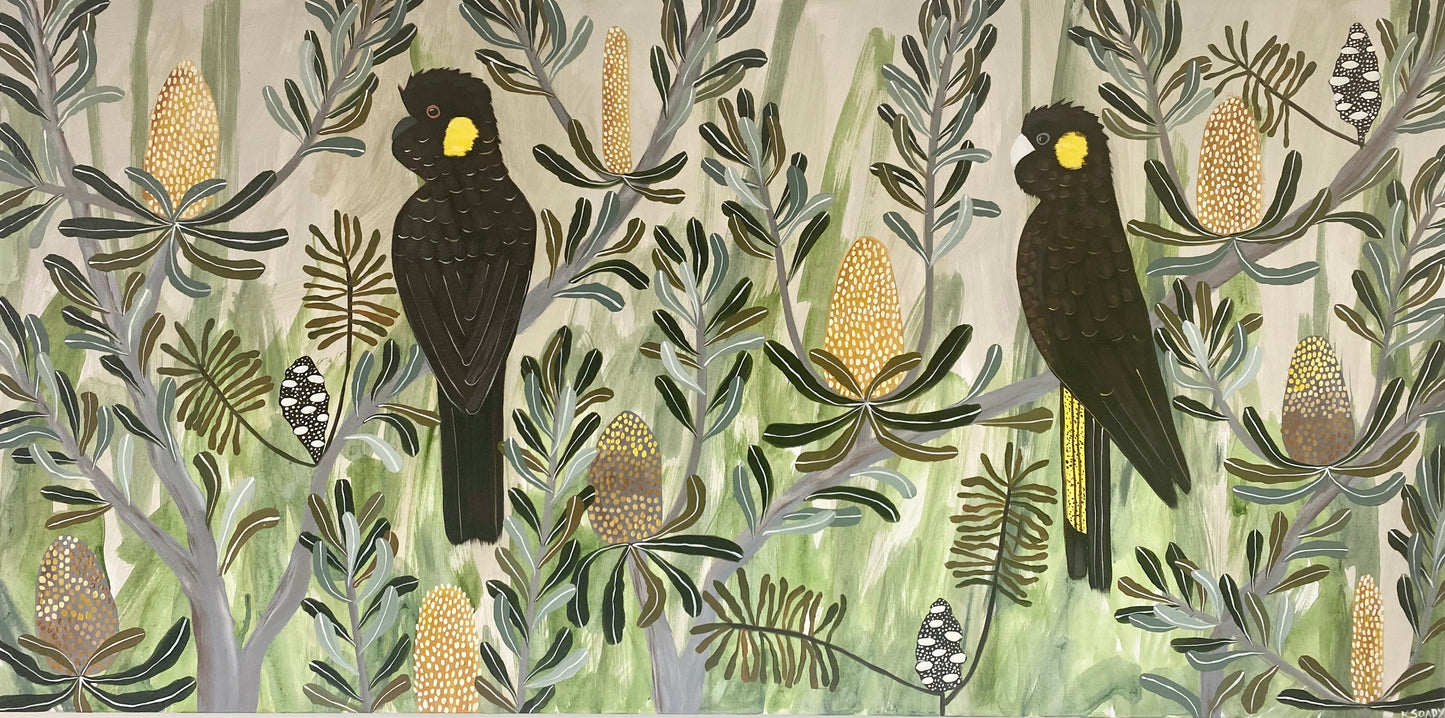 Black Cockatoos in The Banksia #5 commission