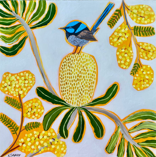 Fairy Wren and Wattle #1