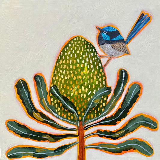 Fairy Wren and Banksia #7