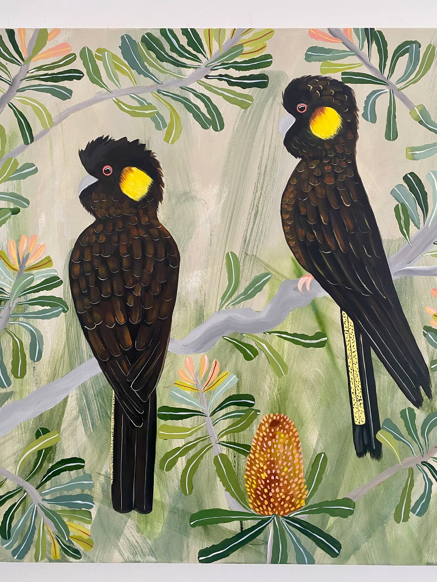 Black Cockatoos in Autumn