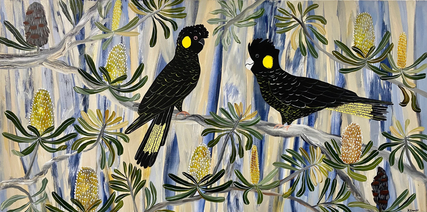 Black Cockatoos in The Banksia #5 commission