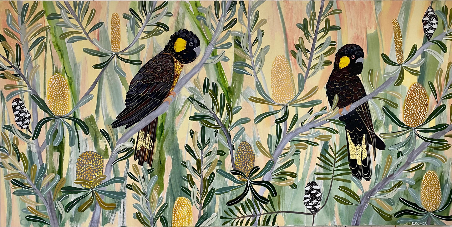 Black Cockatoos in The Banksia #5 commission