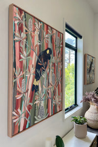 Desert Banksia and Black Cockatoo