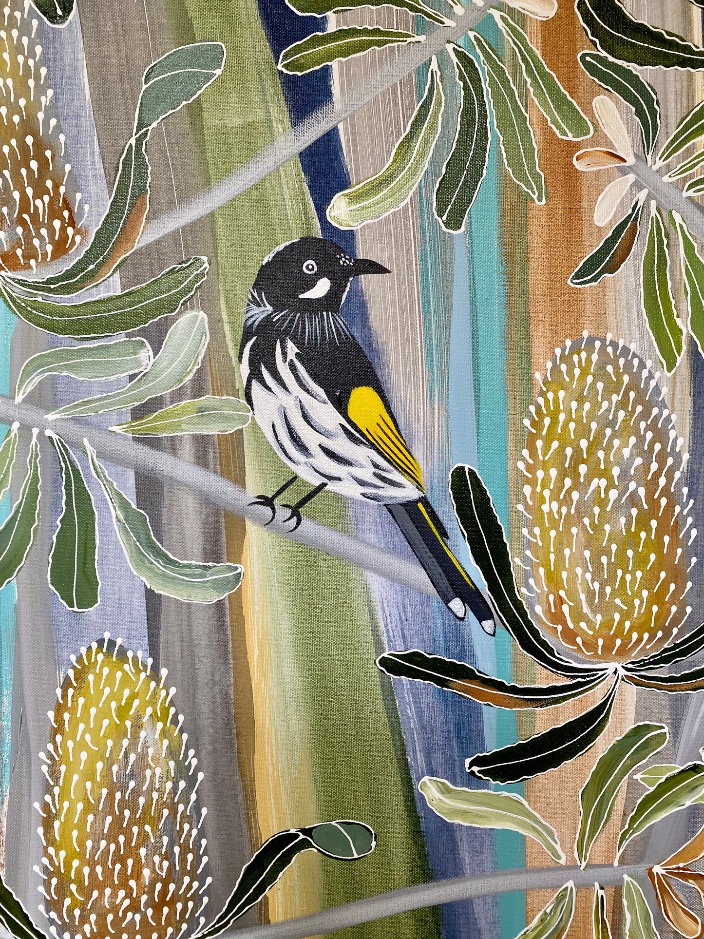 Spring Banksia and Honeyeaters