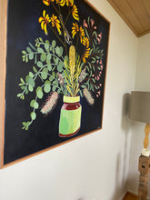 Load image into Gallery viewer, Natives with Honeyeater and Green Vase #2