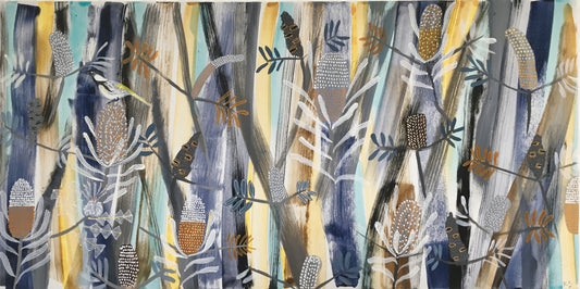 Honeyeater in the Banksias #2