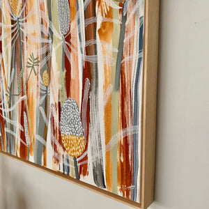 Bright Day Banksia #2 - framed in Oak