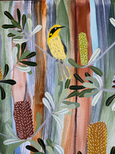 Load image into Gallery viewer, Yellow Honeyeaters in the Banksia